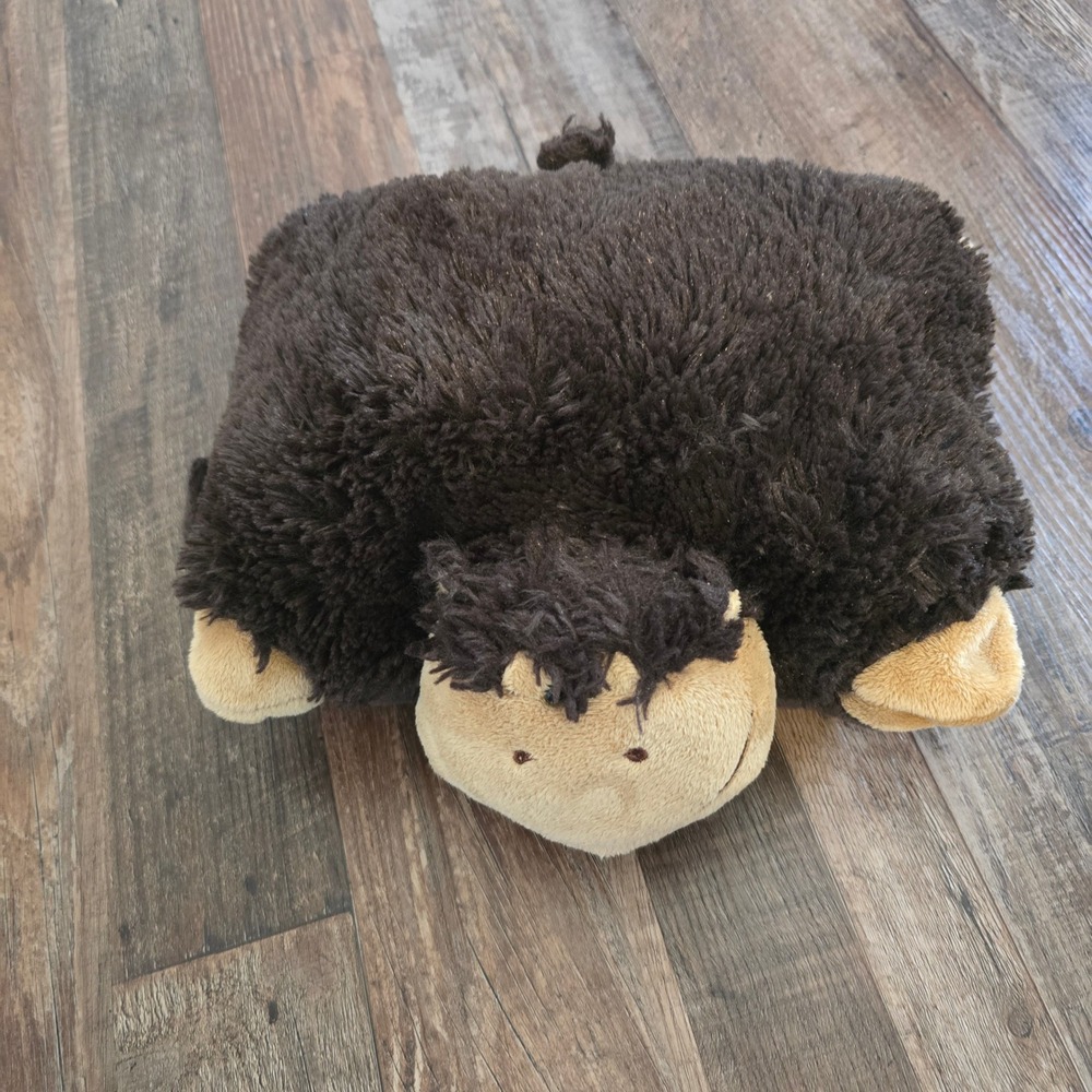 Pillow Pets Pee-Wees Monkey Plush Pillow Kids Small Brown Tan Jungle Animal 2010